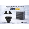Tek Kullanımlık Bikini 10 Adet Nonwoven Kumaş Siyah Lastikli Standart Beden