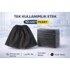 Tek Kullanımlık Etek 10 Adet Nonwoven Kumaş Siyah Lastikli Bel Standart Beden