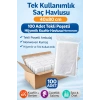 Tek Kullanımlık Saç Havlusu 40x80 cm 100 Adet Tekli Poşetli Hijyenik Kuaför Havlusu Nonwoven