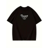 Thousand Baskılı Oversize Bisiklet Yaka T-shirt - Siyah