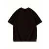 Thousand Baskılı Oversize Bisiklet Yaka T-shirt - Siyah