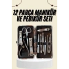 Tırnak Bakımı Tırnak Makası Profesyonel 12 Parça El Ayak Manikür Pedikür Seti