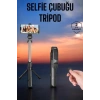 Tripod Kablosuz Bluetooth Bağlantılı Selfie Çubuğu 360 Derece Dönebilen
