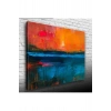 Turuncu Mavi Dekoratif Canvas Tablo (50x70)
