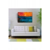 Turuncu Mavi Dekoratif Canvas Tablo (50x70)