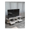 Tv Sehpası Mira Gümüş 5033 Beyaz 160 Cm 35 Cm 50 Cm