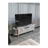 Tv Sehpası Mira Gümüş 5033 Beyaz 160 Cm 35 Cm 50 Cm