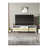 Tv Sehpası Tv Ünitesi 160 Cm Gold Beyaz Mistral 5072