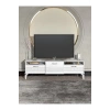 Tv Sehpası Tv Ünitesi 160 Cm Gümüş Beyaz Mistral 5073