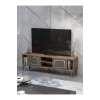 Tv Sehpası Tv Ünitesi Atlantik Çam Antrasit Gold 160 Cm Linya 5040