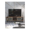 Tv Sehpası Tv Ünitesi Atlantik Çam Antrasit Gold 160 Cm Linya 5040