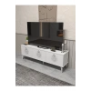 Tv Sehpası Tv Ünitesi Beyaz Gümüş 160 Cm Saraylı 5063