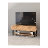 Tv Sehpası Tv Ünitesi Kapaklı Raflı Setro Atlantik Çam