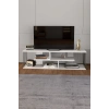 Tv Sehpası Tv Ünitesi Raflı 140 Cm Gzd Beyaz