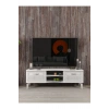 Tv Sehpası Tv Ünitesi Vera Beyaz Çizgili 5053