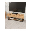 Tv Sehpası Ünitesi Tekli Orta Sehpa 3Lü Zigon Sehpa Set Üç Ürün Atlantik Çam