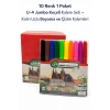 U-4 Jumbo Keçeli Kalem Seti 10 Renk – Kalın Uçlu Boyama ve Çizim Kalemi Seti (1 Paket)