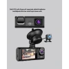 Üç Kameralı Araç DVR Full HD Gece Görüşlü ve 2 inç IPS Ekranlı