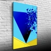 Üçgenler Mavi ve Turkuaz Renklerde Kanvas Tablo 50 x 70
