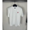 Unisex Bisiklet Yaka Baskılı Oversize T-Shirt - Beyaz