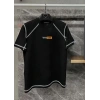 Unisex Dikişli Baskılı Oversize T-Shirt - Siyah