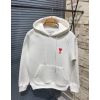 Unisex Kapşonlu Baskılı Sweetshirt - Beyaz