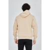 Unisex Tam Fermuarlı Kapşonlu  SweatShirt - Bej