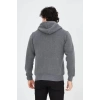 Unisex Tam Fermuarlı Kapşonlu  SweatShirt - Füme
