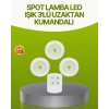 Uzaktan Kumandalı 3 Lü Kablosuz Led Spot Lamba Seti Yapışkanlı Pratik Kullanım