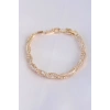 Vip Seri Pirinç Zirkon Taşlı Gold Renk Sarmal Model Bileklik