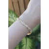 Vip Seri Pirinç Zirkon Taşlı Gold Renk Sarmal Model Bileklik