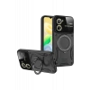 Vivo Y16 Kılıf Joy Lens Standlı Kapak - Siyah