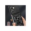 Vivo Y18 Kılıf Pars Lens Yüzüklü Silikon - Siyah