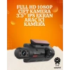 WiFi Destekli Araç Kamerası – 3 inç Ekran, 1080P Ön ve 720P İç Kamera