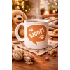 Woof! Köpek Temalı Porselen Kupa Model 54 – Sevimli Patili Tasarım, Kahve & Çay Kupası, Hayvanseverlere Özel Hediye