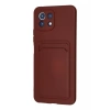 Xiaomi Mi 11 Kılıf Kelvin Kartvizitli Silikon - Bordo