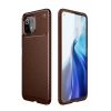 Xiaomi Mİ 11 Lite Kılıf Auto Focus Karbon Kapak - Kahverengi