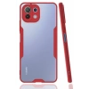 Xiaomi Mİ 11 Lite Kılıf Platin Silikon - Kırmızı