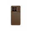 Xiaomi Mi 14T Kılıf Auto Focus Karbon Kapak - Kahverengi