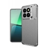 Xiaomi Mi 14T Pro Kılıf Auto Focus Karbon Kapak - Gri
