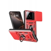 Xiaomi Mi 15T Pars Lens Yüzüklü Silikon - Kırmızı