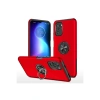 Xiaomi Poco F3 Kılıf Elit Yüzüklü Kapak - Kırmızı