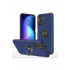 Xiaomi Poco F3 Kılıf Elit Yüzüklü Kapak - Lacivert