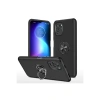 Xiaomi Poco F3 Kılıf Elit Yüzüklü Kapak - Siyah