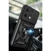 Xiaomi Poco M6 Pro 4G Kılıf Pars Lens Yüzüklü Silikon - Gümüş