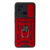 Xiaomi Redmi 10C Kılıf Pars Lens Yüzüklü Silikon - Kırmızı