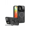 Xiaomi Redmi 12C Kılıf Joy Lens Standlı Kapak - Siyah