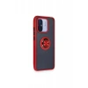 Xiaomi Redmi 12C Kılıf Montreal Yüzüklü Silikon Kapak - Kırmızı