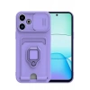 Xiaomi Redmi 13 4G Kılıf Zuma Kartvizitli Yüzüklü Silikon - Lila