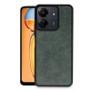 Xiaomi Redmi 13C Kılıf Aras Deri Kapak - Koyu Yeşil